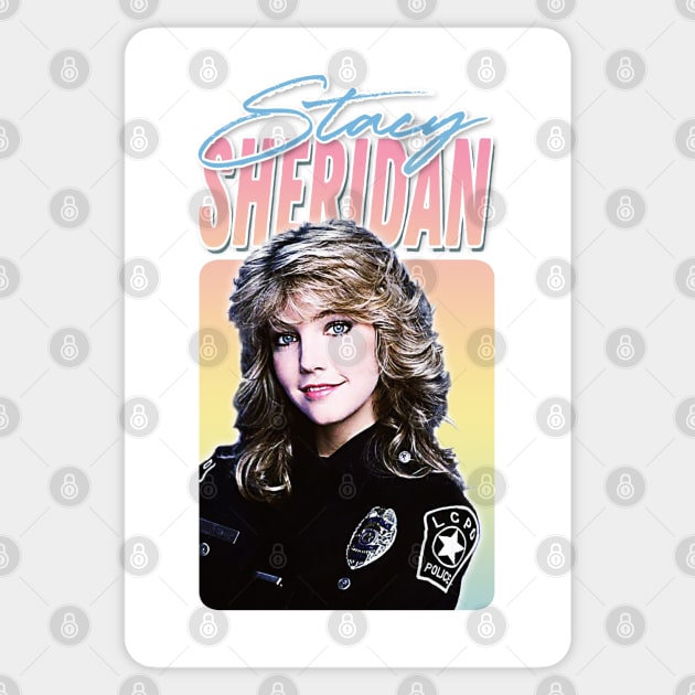 Stacy Sheridan / TJ Hooker - 80s TV Retro Design Sticker by DankFutura